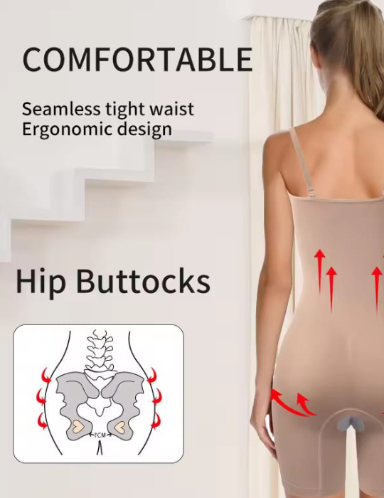 BelleNisa Seamless Bodysuit Shapewear – Tummy Control & Butt Lift